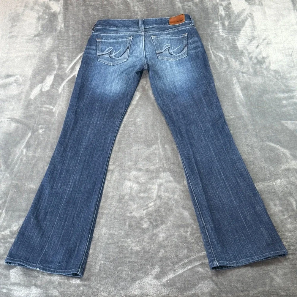 Express Stella Boot Cut Jeans Womens 2R Dark Wash‎ Low Rise Denim Blue 55285